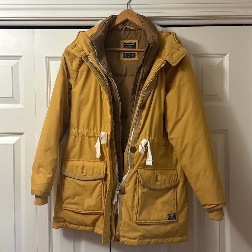 Abercrombie & Fitch Yellow Utility Jacket